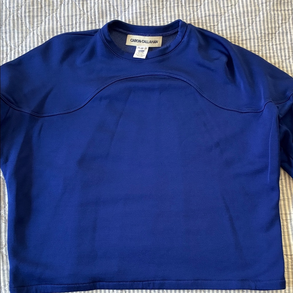 Caron Callahan Milo Tee in Royal Satin Jersey - Picture 6 of 6